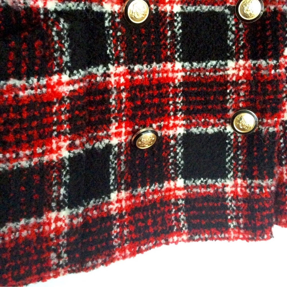 Maje Plaid Blazer with Gold Accents - Picture 5 of 5